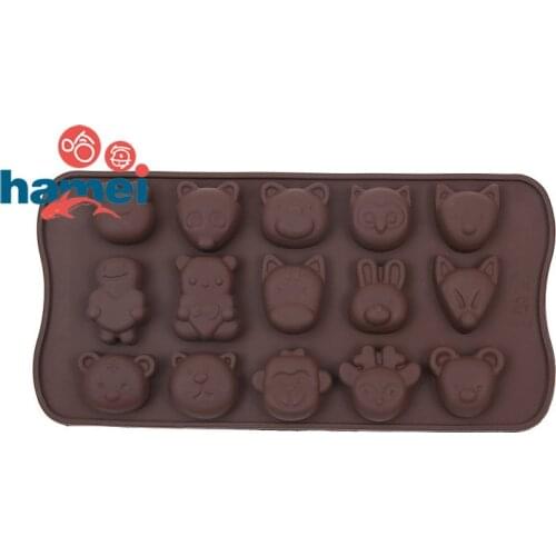 Animal Mouse Tiger Silicone Cake Mold Chocolate Fondant Jelly Cookie Muffin Ice Mould Flexible Moulds Cupcake Bake Tools D622