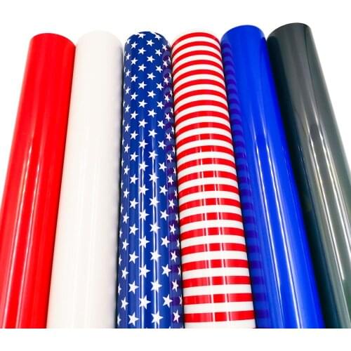 Heat Transfer Vinyl Bundle 6 Sheets Patriotic Patterns Iron on Heat Press Cricut Film 12''x10'' for Clothes Hat Fabric Supplies