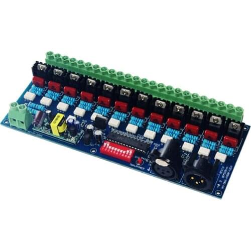 High voltage 12 channels DMX512 Decoder AC110V-220V 50HZ 12CH Dimmer 5A*12CH DMX dimmer For incandescent lights lamp lighting