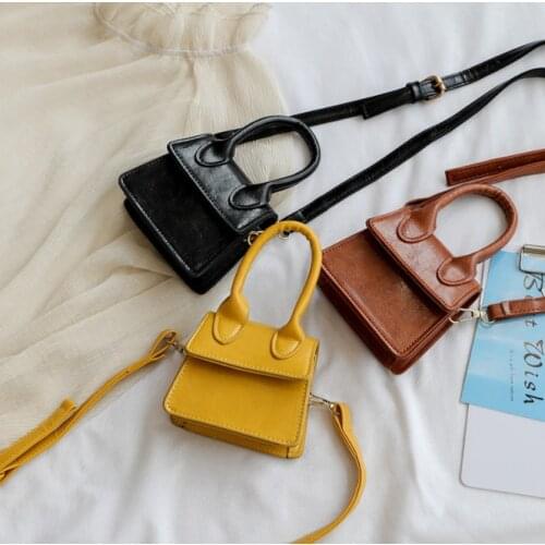 Women Mini Tote Bag 2019 New Plush Flip Messenger Crossbody Bag Female Simple Shoulder Bag Small Square Lady Handbag