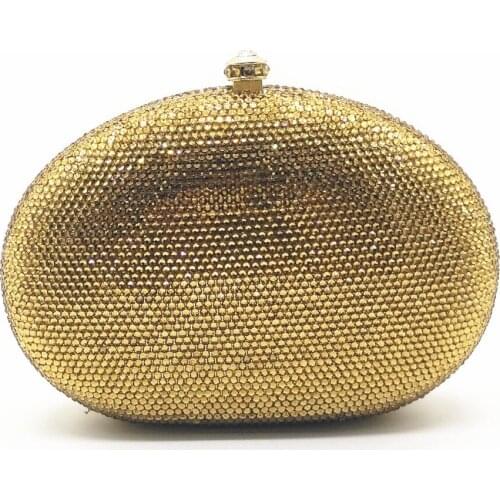 Women Wedding Dinner gold/silver Crystal diamond Evening Bags clutch purse bag Hollow Out bridal gift Minaudiere Clutch Handbag