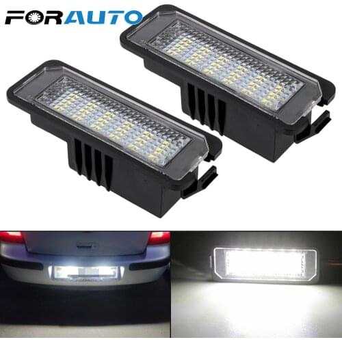 2Pc 18SMD Error Free LED License Number Plate Light lamps For VW Golf MK4 MK5 MK6 Passat Polo CCEos SciroccoLicense Number Plate