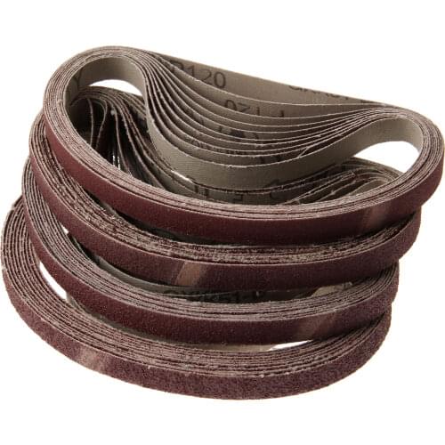 20Pcs 457*13mm Abrasive Sanding Paper Belts Grit 40/60/80/120 Air Belts Sander Grinder for Drill Grinding Polishing Power Tools