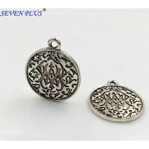 Newest 20 Pieces/Lot Diameter 20mm Antique Silver Plated European Patterns Embossed Round Disc Charms