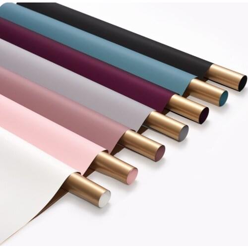 40pcs 60*60cm Luxurious Golden Double color Tissue Paper Flower Gift Packaging Craft Paper flower Wrapping Paper waterproof