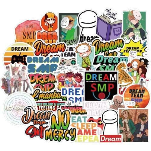 50PCS Hot Game Dream Smp Sticker Gift Toy For DIY Laptop Suitcase Phone Skateboard Stationery Guitar Cartoon Graffiti Stickers