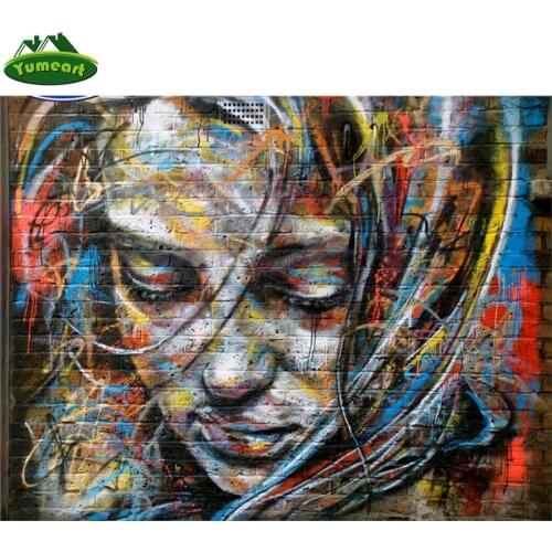 Abstract Girl Face Diamond Painting Full Square Drill Diamond Embroidery Women 5D Diy Diamond Mosaic Personal Style Wall Decor