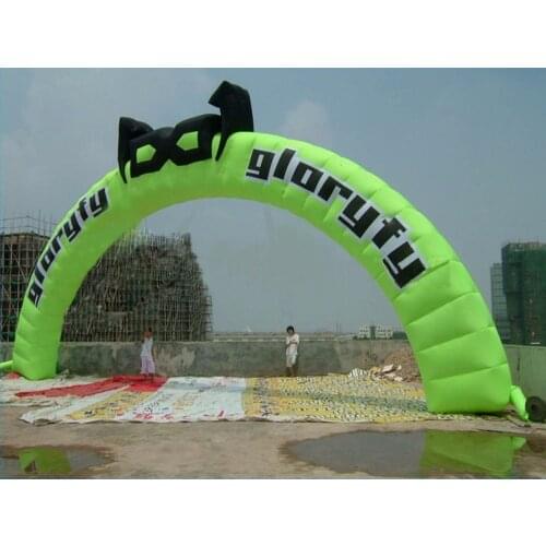 Ace 10m Wide Springgreen Inflatable Round Arch with Logo with Square Sections Made In China