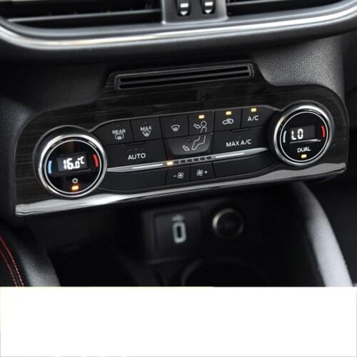 Lsrtw2017 stainless steel car air conditioner panel trims decoration for ford focus 2018 2019 2020 4th generation