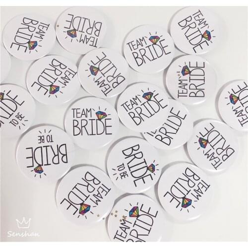 White Colorful Diamond Team Bride Badge Bachelorette Party Favors Bride To Be Wedding Bridal Shower Party Supplies