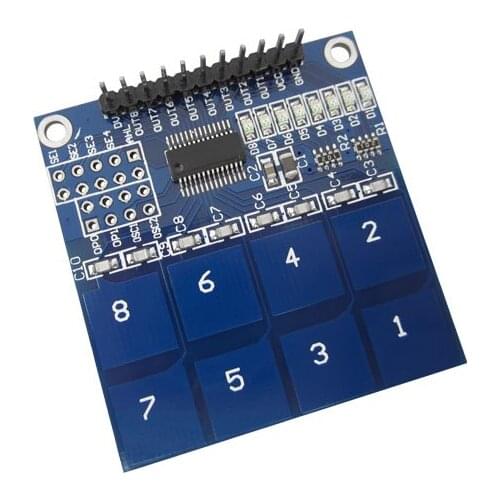Free Shipping! 10pcs/lot TTP226 8 channel Switch Touch Sensor Capacitive Touch Sensor Module