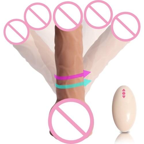 Remote Control Rotating Big Realistic Dildo for Woman Vagina Suction Cup Huge Penis Dick Cock Adult Sex Toys Falos Faloimitator