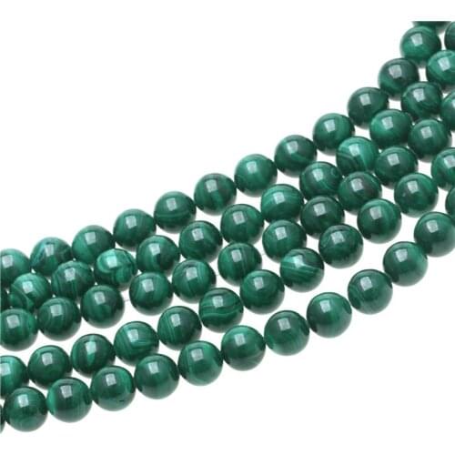 15 inches 4/6/8/10/12 mm Strands bead Natural AAAA Malachite Stone Round Beads For Jewelry Making DIY Bracelet Necklace
