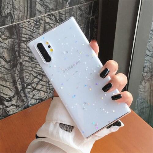 Fashion Glitter Bling Sequins Star Phone Cases For Samsung A6 A8 A9 A7 A10 A20e A30 A40S A50 Soft Epoxy Clear Luxury Phone Cover
