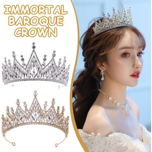 Bridal Wedding Tiaras and Crowns Bling Rhinestone Headbands for Women Girls Cosplay Party Costume Hair Decor Jewelry Headpieces