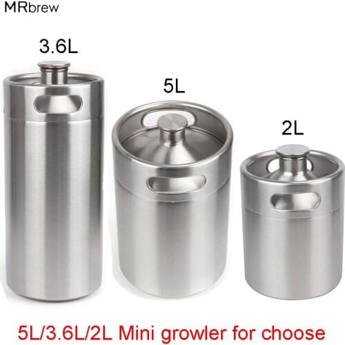 2L/ 3.6l /4L/5L/10L304 stainless steel craft beer secondary pressure vessel domestic beer barrel