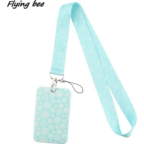 Flyingbee X1883 Bohemian Style Blue Neck Strap Lanyard For Keys ID Card Gym Mobile Phone Straps USB Badge Holder DIY Hang Rope