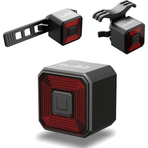 Smart Bicycle Rear Light Brake Induction/Stop Brake Sensing IPx6 Waterproof USB Charge Cycling Tail Taillight Bike LED Light