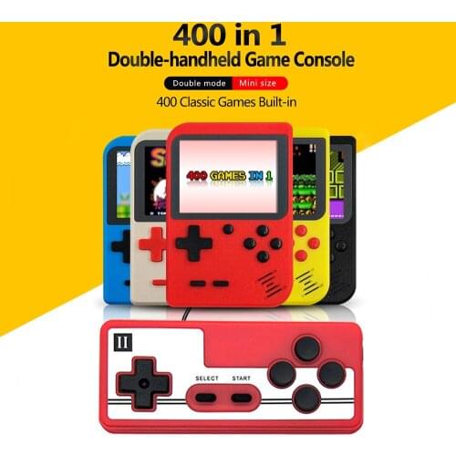 Built-in 400 games Mini Handheld Game Player Retro Game Console 2 Players 1000mAh battery 3.0 Inch LCD Game Player kids gift