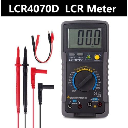 Lcr Meter Inductance Capacitor Tester 200μH~200H 200pF ~ 2000μF Digital Multimeter Professional Multimetro Automotive LCR4070D