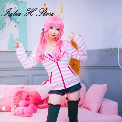 Mae fgo extar ccc cosplay Fate/Grand Order cosplay costume Tamamo no Mae daily suit set hoodie shorts
