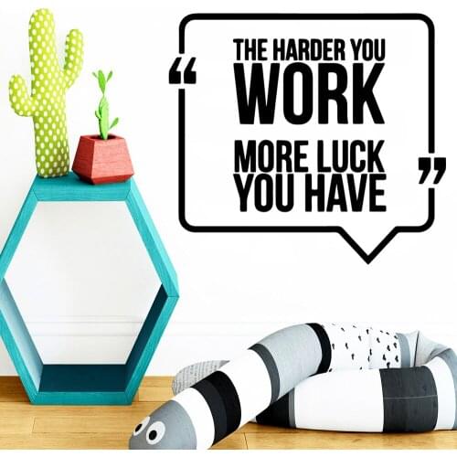 Creative Work Quote Wall Stickers Art Wallpaper Decor For office Room Decoration Decals Art Sticker Murals wallstickers