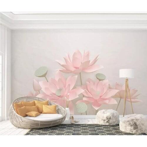 Creative new flower 3d relief flower living room bedroom background wall
