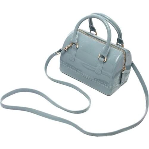 OURCIAO Hot Sale Women Hangbag Mini Fashion Pillow Bag Candy Color Jelly Package Pillow Pack High Quality PVC Cloth Z768