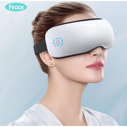 Feooe Eye Massager Protector Intelligent Bluetooth Music Hot Compress Mask Myopia Fatigue Air Bag Kneading for Kids Adult