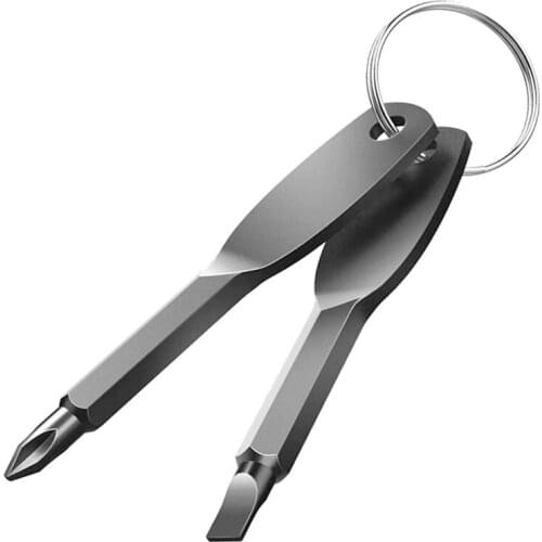 Mini Screwdriver Portable Keychain Phillips Screwdriver Outdoor Gadget Multifunctional Mini Pocket Repair Tool Household Tool