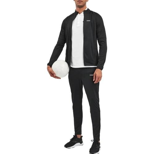 Custom logo men blank polyester full zip tracksuits for soccer