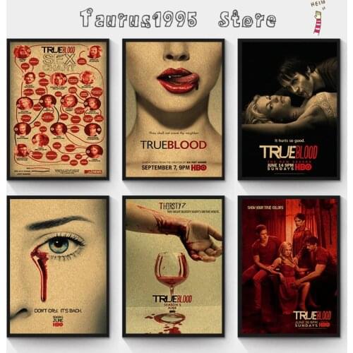 New True Blood/classic movie film poster/kraft paper/bar poster/Retro Poster/decorative painting