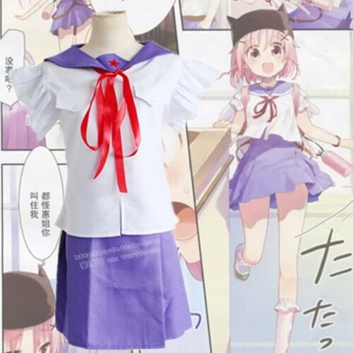 Hot Anime Owarimonogatari cosplay Takeya Yuki cos summer new Daily college uniforms costume full set(top+skirt+belt)