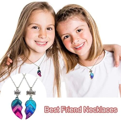 Luoluoyi Best Friend Necklaces Childrens Necklaces BFF Necklaces Half Heart Necklaces chains and necklaces