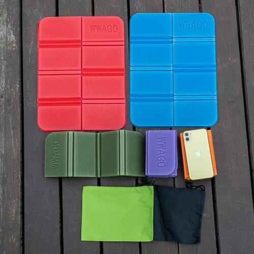 Folder Camping Mat Folding Portable Small Cushion Moisture-Proof Waterproof Prevent Dirty Picnic Mat Beach Pad 8 Colors