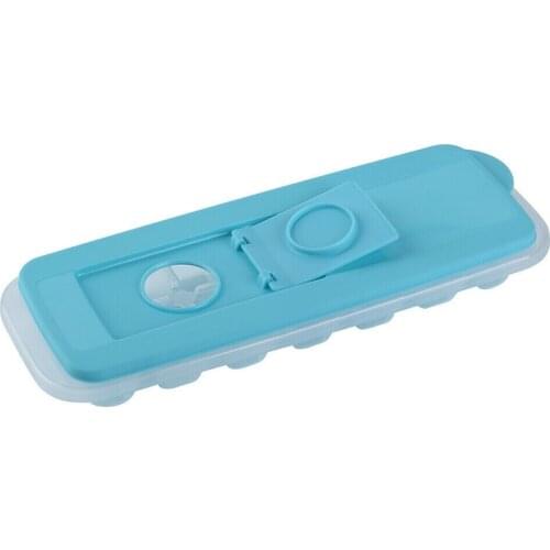 14 Grid Ices Cubes Tray Maker with Removable Lid Cocktails Whiskey Square B1