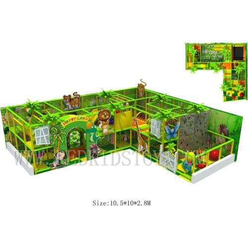 Designed for United States' Customer Indoor Playground Castle With Rock Climbing Wall HZ-18610d