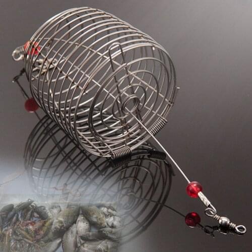 Fishing Bait Trap Cage Feeder Basket Lures Bait Fishing Accessories 5 PCS