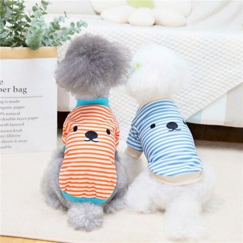 S-XXL Casual Winter Dog Clothes Fleece Warm Dogs Coat Srtipe Sweatshirt for Small Dog Cat Chihuahua Puppy Shirts Ropa Para Perro