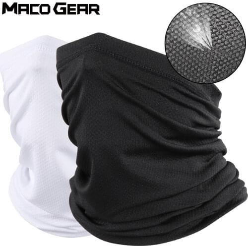 Summer Breathable Cool Mesh Bandana Hiking Hunting Cycling Running Tube Scarf Ski Sports Neck Warmer Half Face Mask Men Women