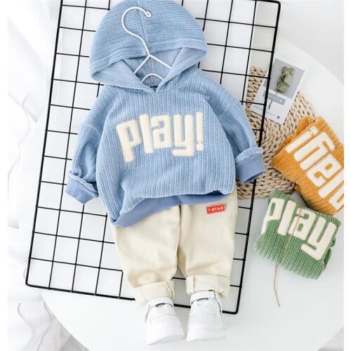 New Autumn Baby Wear Children Boys Girls Sport Letters Hoodies Pants 2Pcs/Sets Toddler Active Clothing Infant Kids Tracksuit