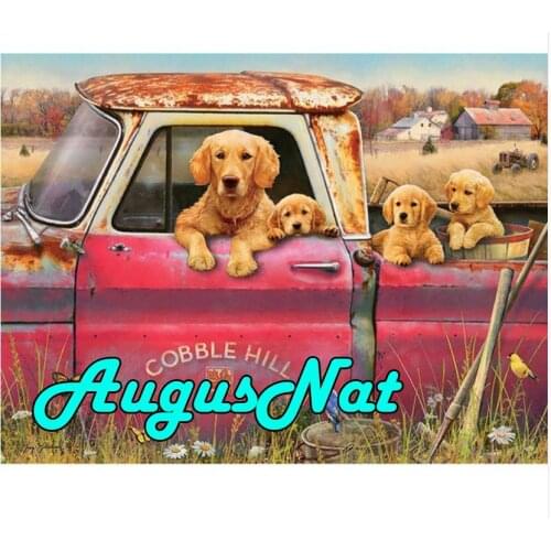 Dogs diamond painting golden retriever daimand embroidery sticker car diamant dotz cottage beads picture diamont mosaic animals