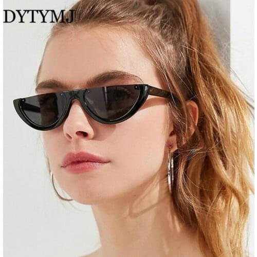 DYTYMJ 2020 Punk Sunglasses Women/Men Trendy Half Frame Eyeglasses Women Rimless Sun Glasses Women Brand Designer Gafas De Sol