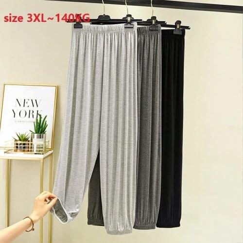 Size 3XL 140KG Spring Summer Modal Thermal pants Women Comfortable Ladies Underwear Leggings Loose Home wear sleep Big Pants 50