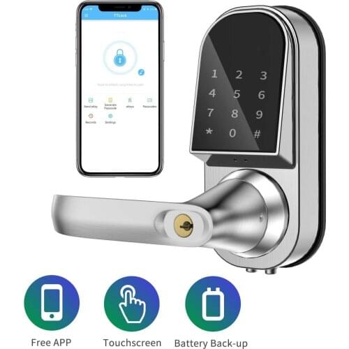 Smart Lock Keyless Entry Door Lock Electronic Front Door Lock APP Control Bluetooth Mechanical Keys Home touch screen lock