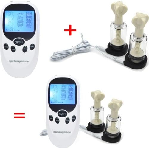 USB Charging Host Electric Shock Nipple Vacuum Pump Breaster Electric Stimulation Body Massager Clitoris Clip Female Sex Toys