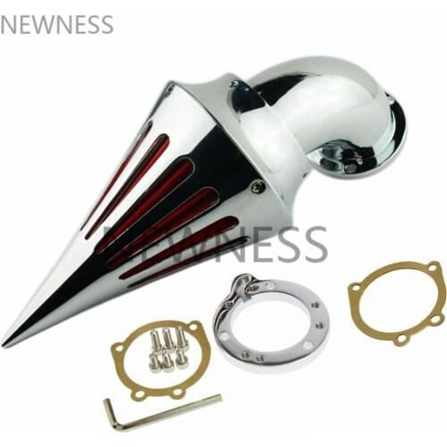 Motorcycle Parts Chrome Spike Air Cleaner Intake Filter Kit Aluminum For Harley S&S CV Carb Sportster Carburetors Custom