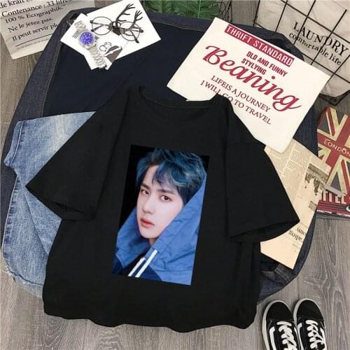 Yibo Wang womens T-shirt summer new punk hip-hop Korean Ulzzang plus size loose tops casual Harajuku Vintage tees women clothes