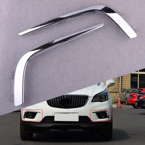 1Pair Car Front Fog Light Lamp Molding Trim Fit For Buick Envision 2016 2017 2018