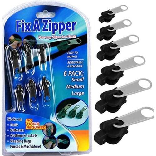 18 PCS/set Universal Instant Fix Zipper Repair Kit Replacement Zip Slider Teeth Zippers For Sewing Clothes DIY Tools zipper